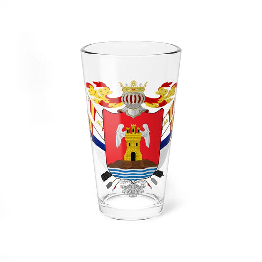 Coat of Arms of Gabriel de Aviles Marquess of Aviles Viceroy of the Rio de la Plata (Equatorial Guinea) (Coat of Arms) Pint Glass 16oz 16oz - Go Mug Yourself