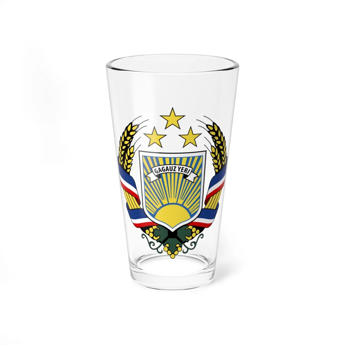 Coat of arms of Gagauzia (Moldova) (Coat of Arms) Pint Glass 16oz 16oz - Go Mug Yourself