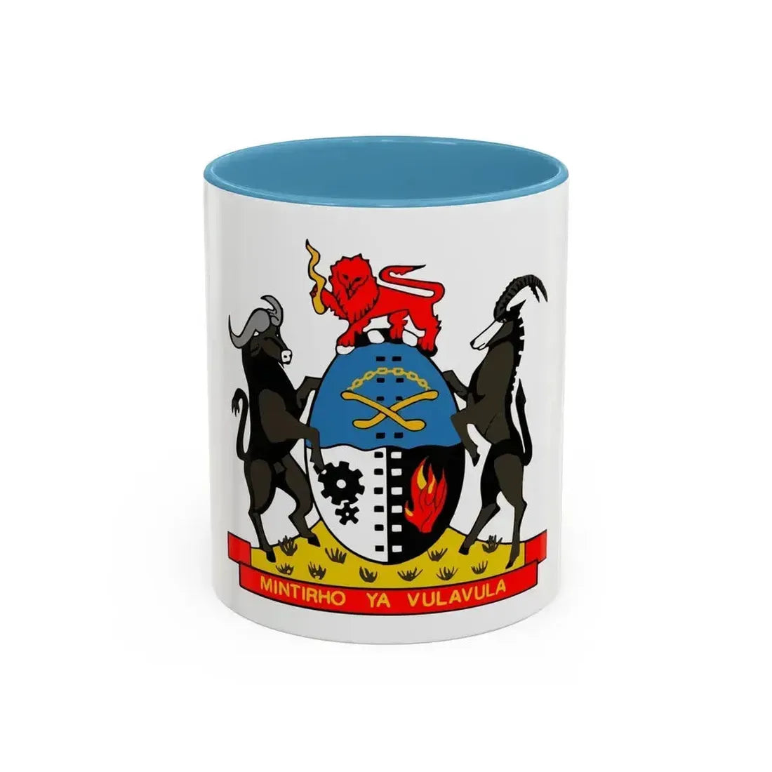 Coat of arms of Gazankulu - Accent Coffee Mug 11oz Light Blue - Go Mug Yourself