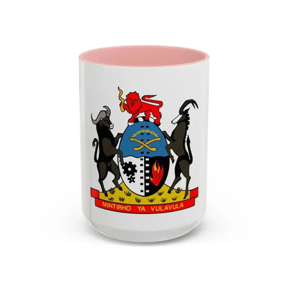 Coat of arms of Gazankulu - Accent Coffee Mug 15oz Pink - Go Mug Yourself