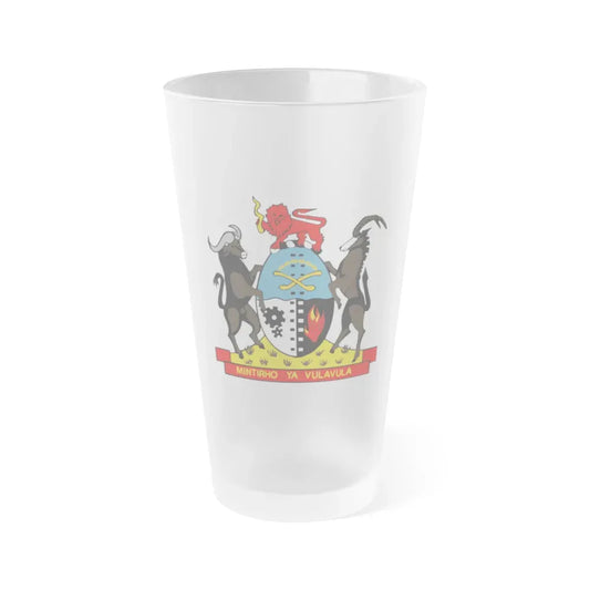 Coat of arms of Gazankulu - Frosted Pint Glass 16oz Default Title - Go Mug Yourself