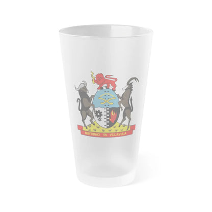 Coat of arms of Gazankulu - Frosted Pint Glass 16oz-Go Mug Yourself