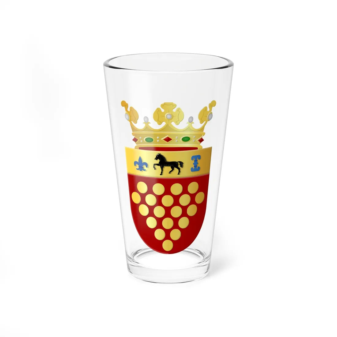 Coat of arms of Geldermalsen (Netherlands) (Coat of Arms) Pint Glass 16oz 16oz - Go Mug Yourself