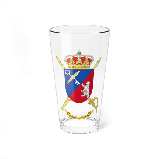 Coat of Arms of General Military Archives of Madrid (Spain) (Coat of Arms) Pint Glass 16oz 16oz - Go Mug Yourself