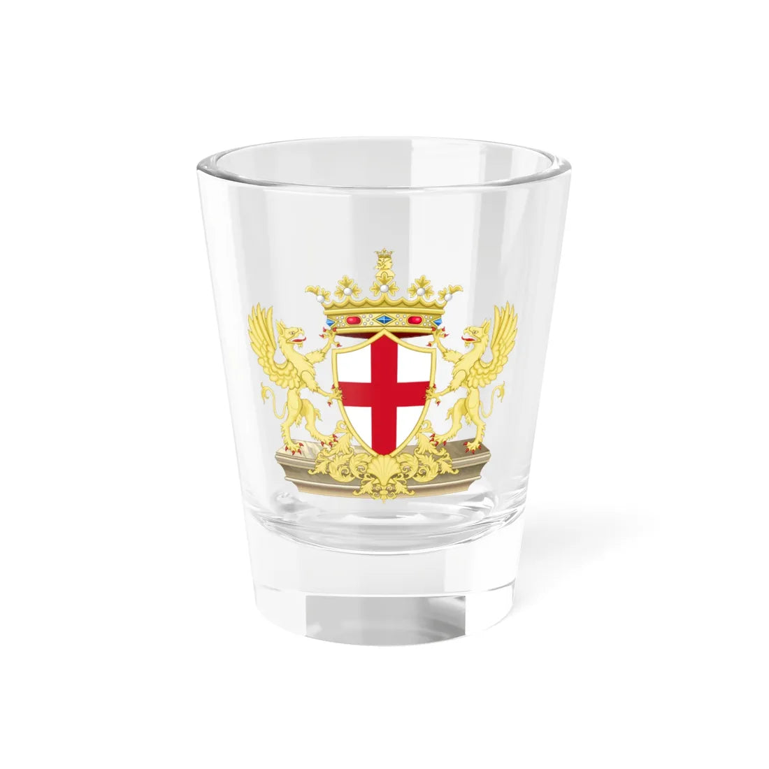 Coat of Arms of Genoa (Italy) (Coat of Arms) Shot Glass 1.5oz 1.5oz - Go Mug Yourself