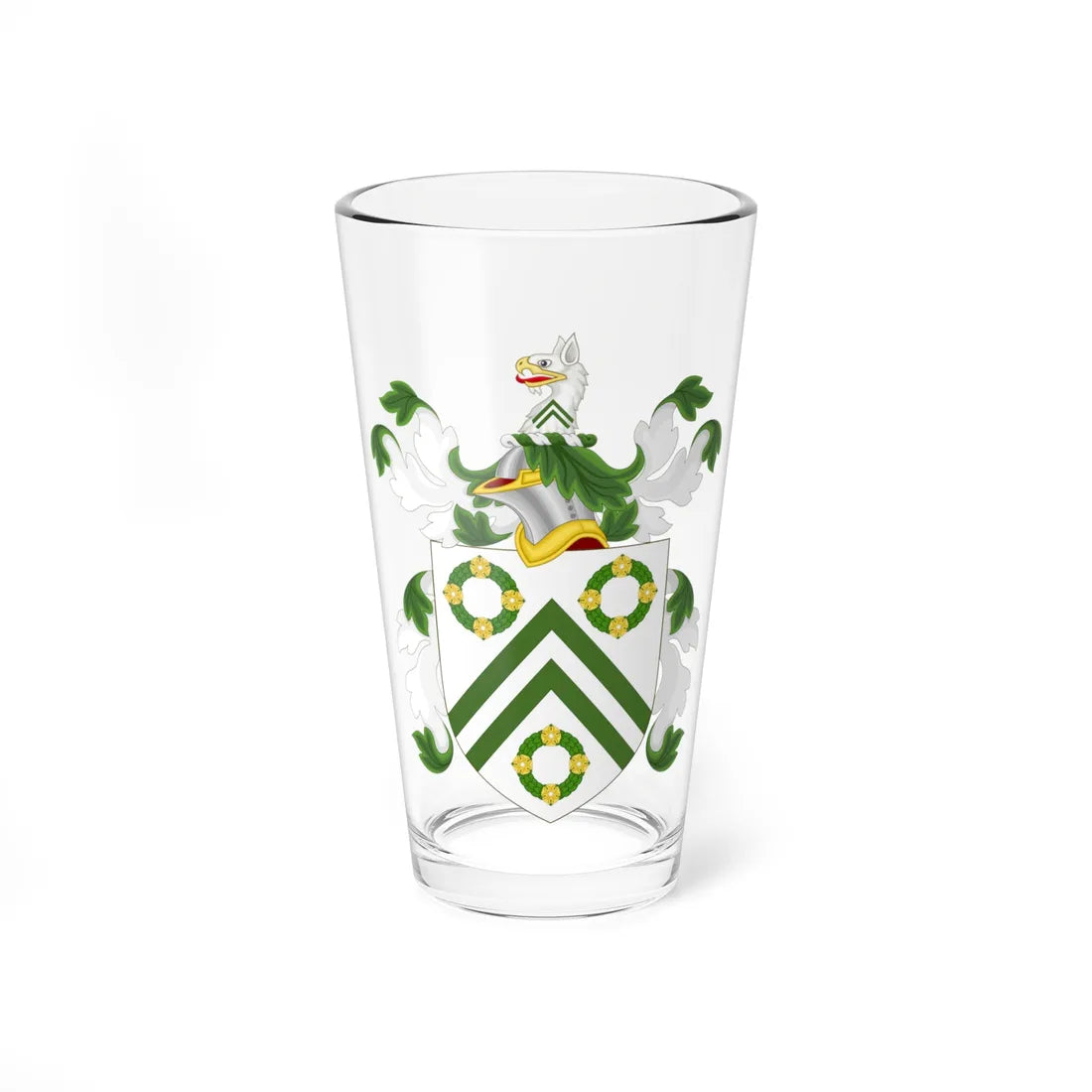 Coat of Arms of George Burroughs (United States) (Coat of Arms) Pint Glass 16oz 16oz - Go Mug Yourself