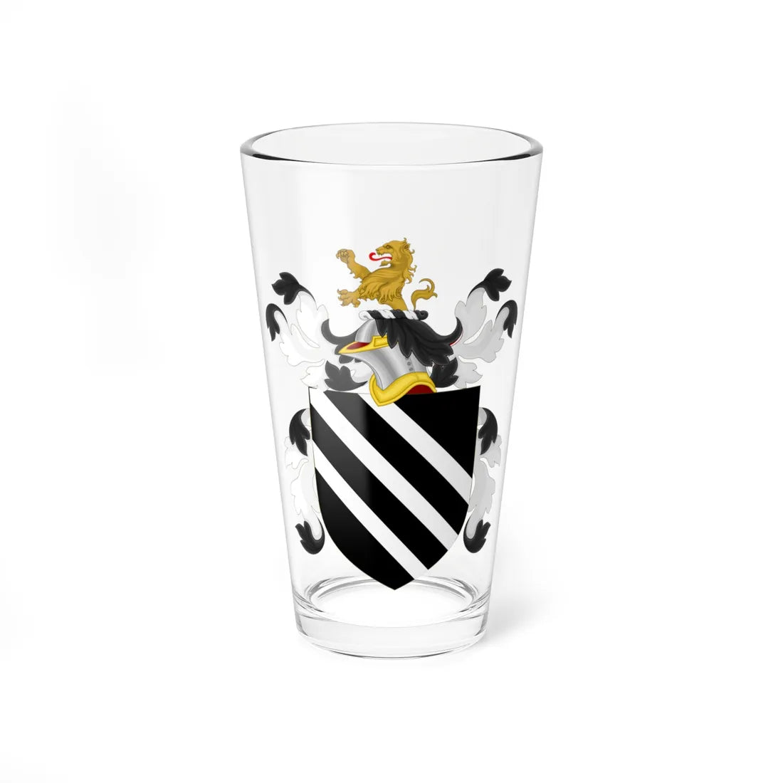 Coat of Arms of George Cooke (United States) (Coat of Arms) Pint Glass 16oz 16oz - Go Mug Yourself