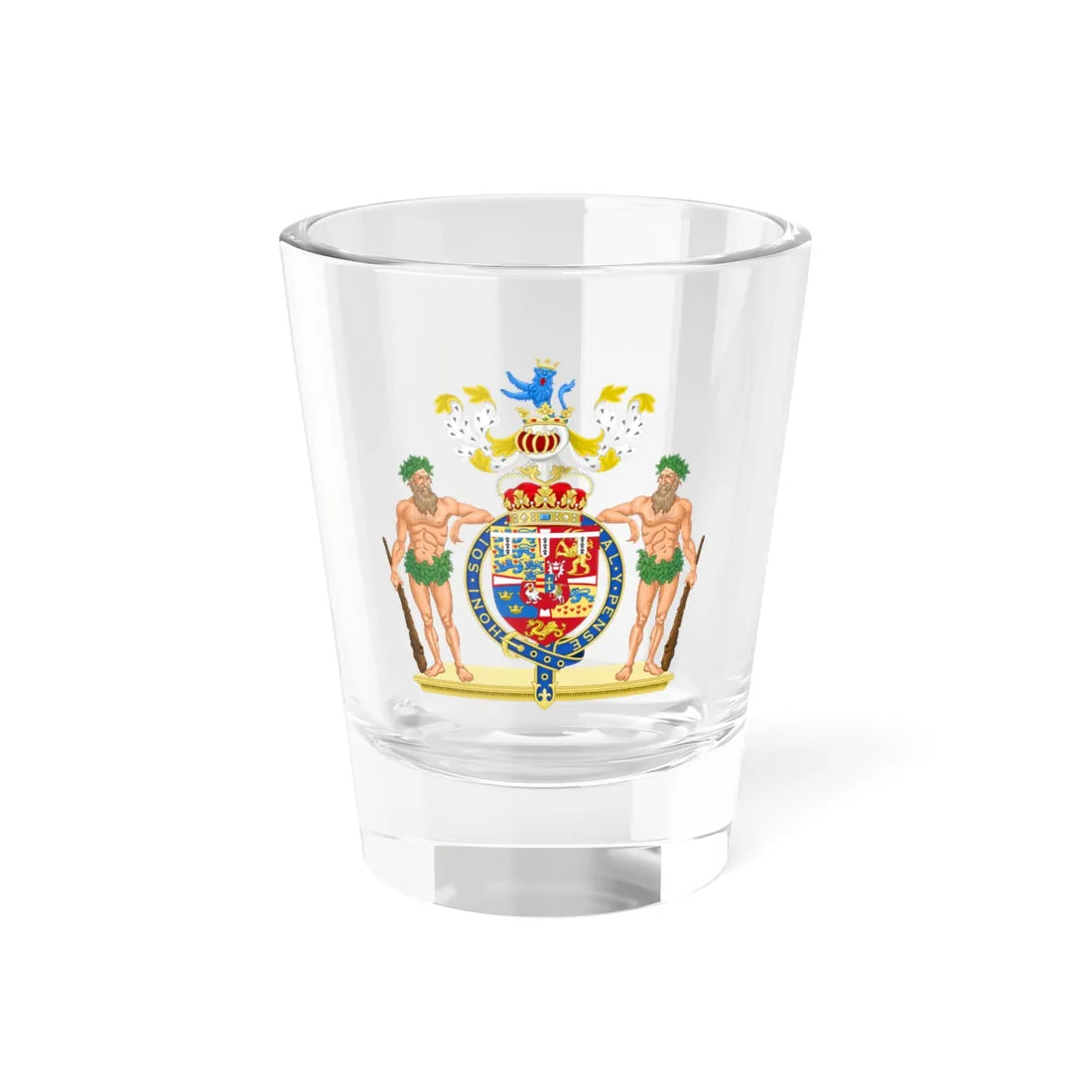 Coat of Arms of George of Denmark Duke of Cumberland (Denmark) (Coat of Arms) Shot Glass 1.5oz 1.5oz - Go Mug Yourself