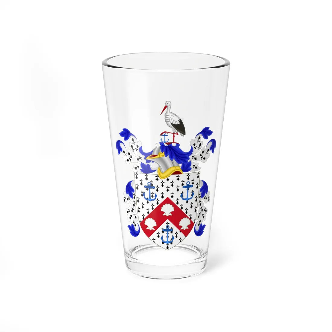 Coat of Arms of George Taylor (United States) (Coat of Arms) Pint Glass 16oz 16oz - Go Mug Yourself