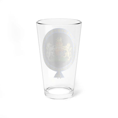 Coat of Arms of George VI of the United Kingdom Order of the Elephant Variant (Denmark) (Coat of Arms) Pint Glass 16oz - Go Mug Yourself