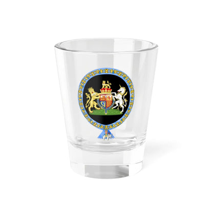 Coat of Arms of George VI of the United Kingdom Order of the Elephant Variant (Denmark) (Coat of Arms) Shot Glass 1.5oz 1.5oz - Go Mug Yourself