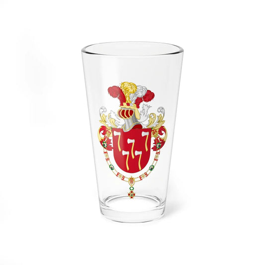 Coat of Arms of Gerardo Machado y Morales Order of Isabella the Catholic (Cuba) (Coat of Arms) Pint Glass 16oz 16oz - Go Mug Yourself
