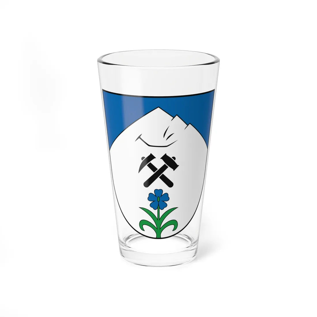 Coat of Arms of Gerlachov (Slovakia) (Coat of Arms) Pint Glass 16oz 16oz - Go Mug Yourself