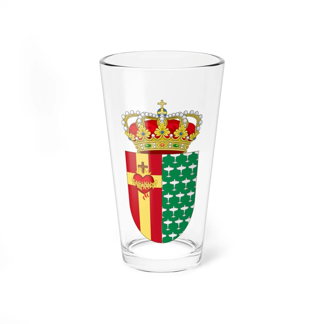 Coat of Arms of Getafe (Spain) (Coat of Arms) Pint Glass 16oz 16oz - Go Mug Yourself
