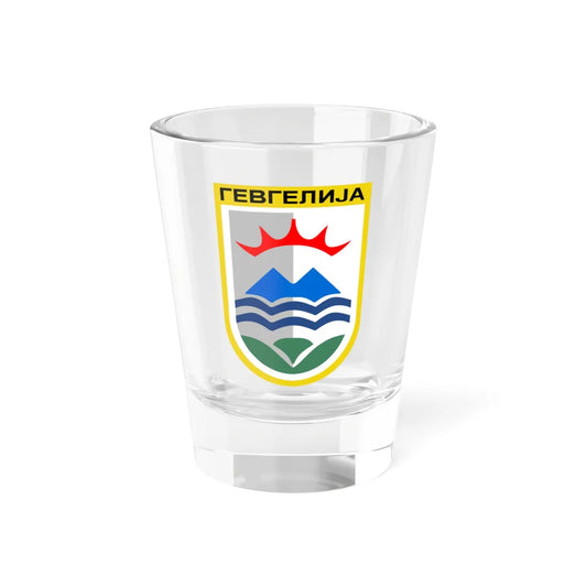 Coat of arms of Gevgelija Municipality (North Macedonia) (Coat of Arms) Shot Glass 1.5oz 1.5oz - Go Mug Yourself