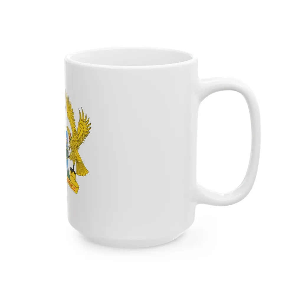 Coat of arms of Ghana - White Coffee Mug-Go Mug Yourself