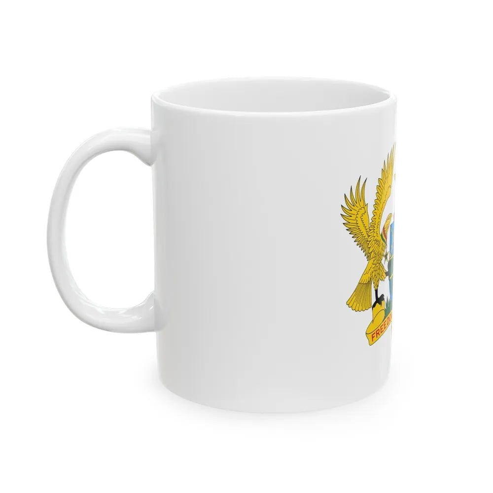 Coat of arms of Ghana - White Coffee Mug-Go Mug Yourself