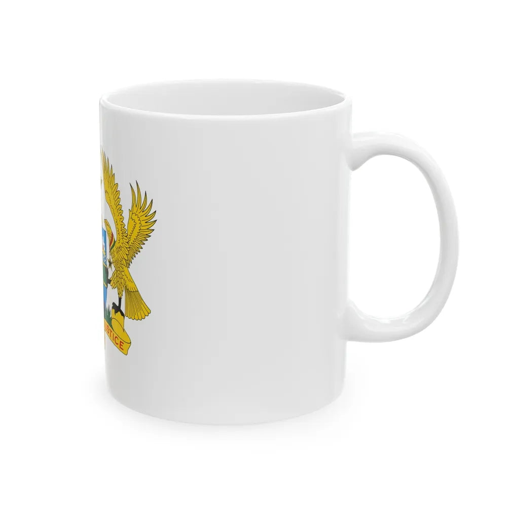 Coat of arms of Ghana - White Coffee Mug-Go Mug Yourself