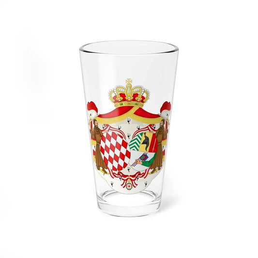 Coat of Arms of Ghislaine Princess of Monaco (Monaco) (Coat of Arms) Pint Glass 16oz 16oz - Go Mug Yourself