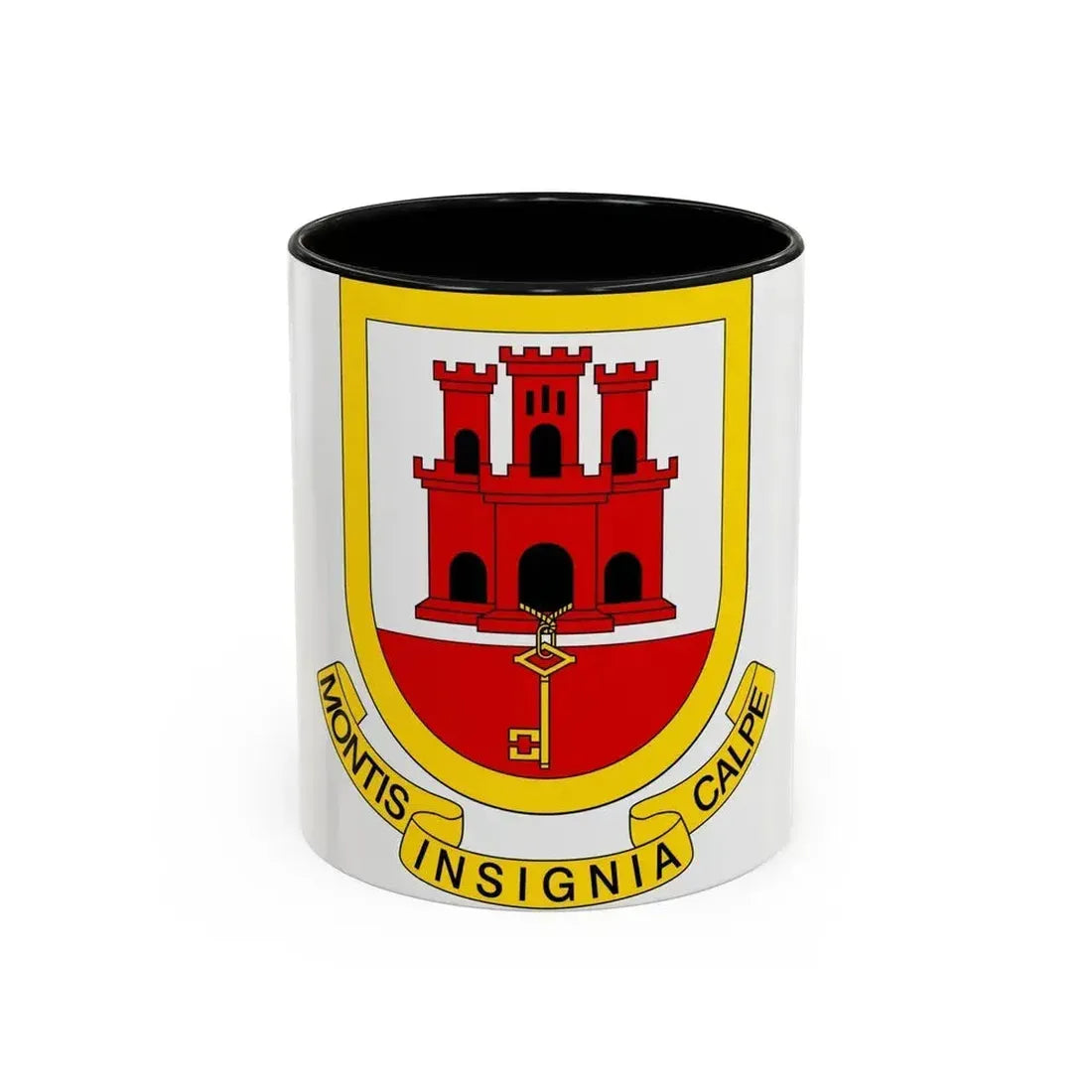Coat of arms of Gibraltar - Accent Coffee Mug 11oz Black - Go Mug Yourself