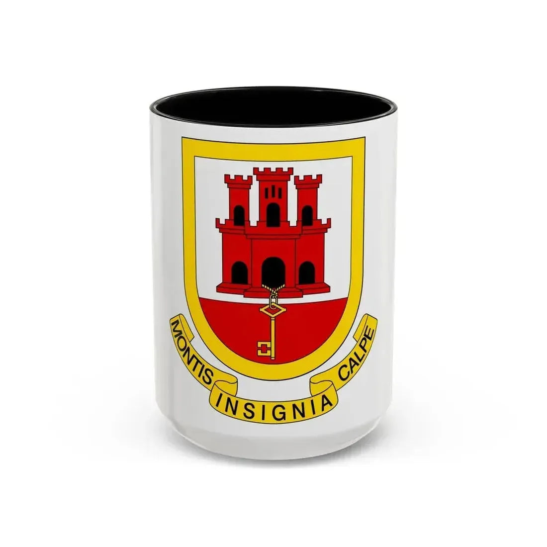 Coat of arms of Gibraltar - Accent Coffee Mug 15oz Black - Go Mug Yourself