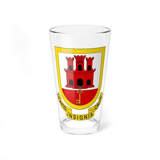 Coat of arms of Gibraltar - Pint Glass 16oz-16oz-Go Mug Yourself