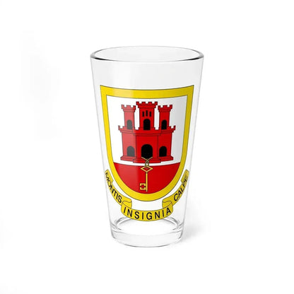 Coat of arms of Gibraltar - Pint Glass 16oz 16oz - Go Mug Yourself
