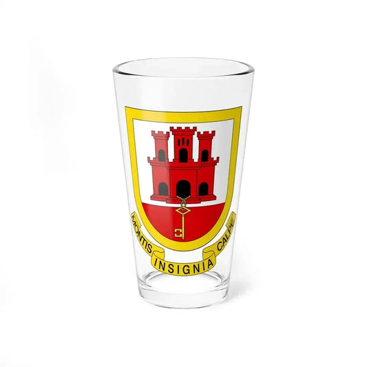 Coat of arms of Gibraltar - Pint Glass 16oz 16oz - Go Mug Yourself