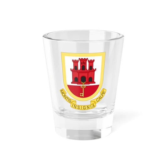 Coat of Arms of Gibraltar (United Kingdom) (Coat of Arms) Shot Glass 1.5oz 1.5oz - Go Mug Yourself