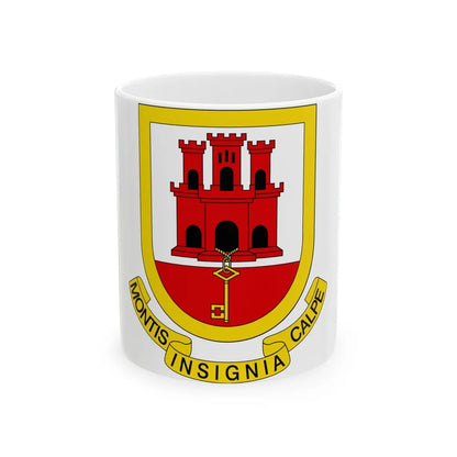 Coat of arms of Gibraltar - White Coffee Mug-11oz-Go Mug Yourself