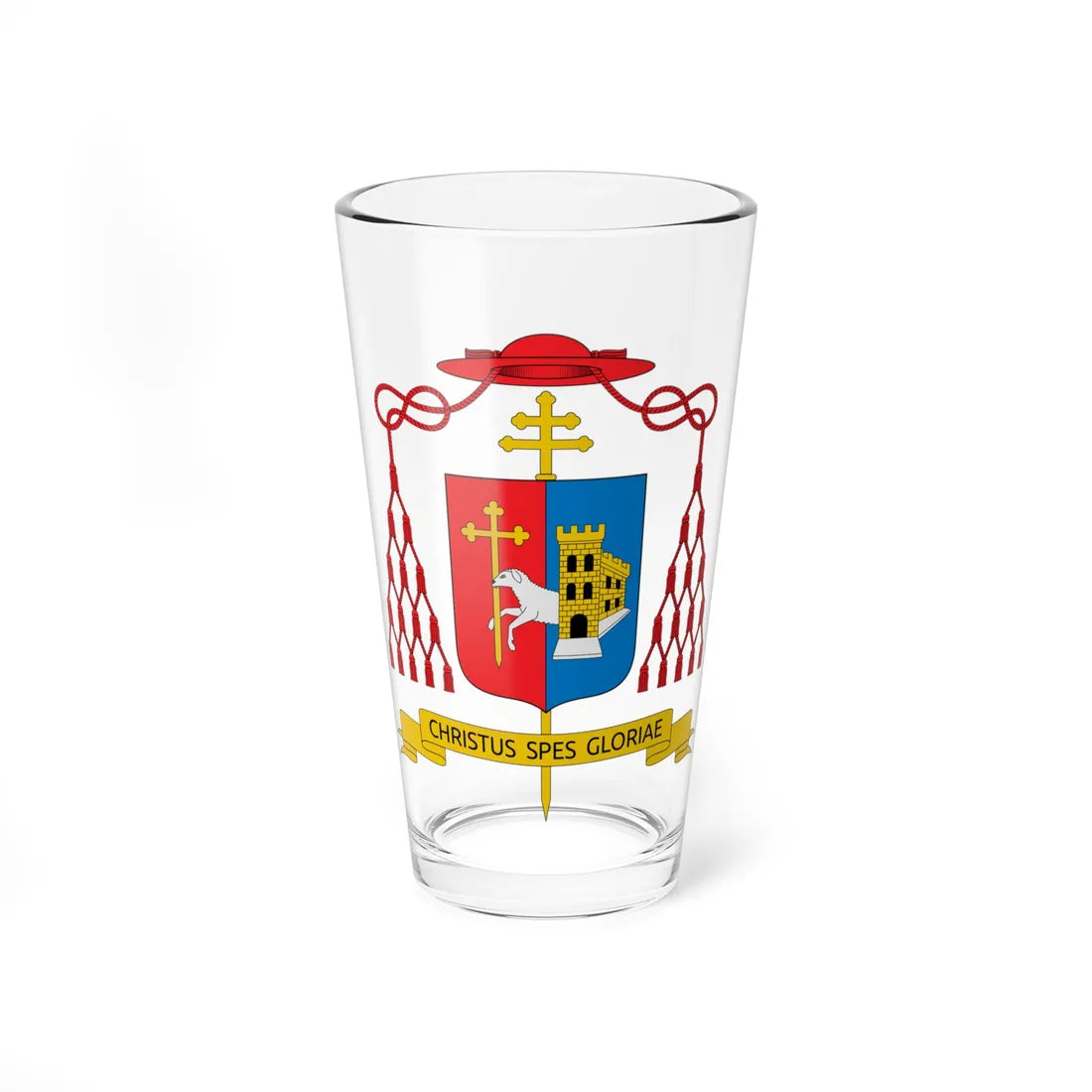 Coat of arms of Gilberto Agustoni (Switzerland) (Coat of Arms) Pint Glass 16oz 16oz - Go Mug Yourself
