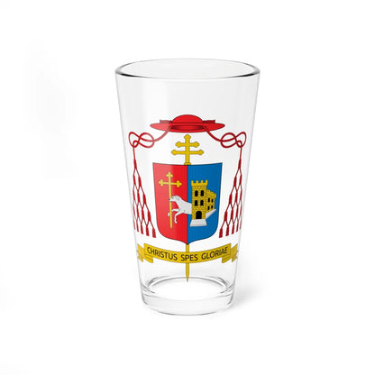 Coat of arms of Gilberto Agustoni (Switzerland) (Coat of Arms) Pint Glass 16oz 16oz - Go Mug Yourself