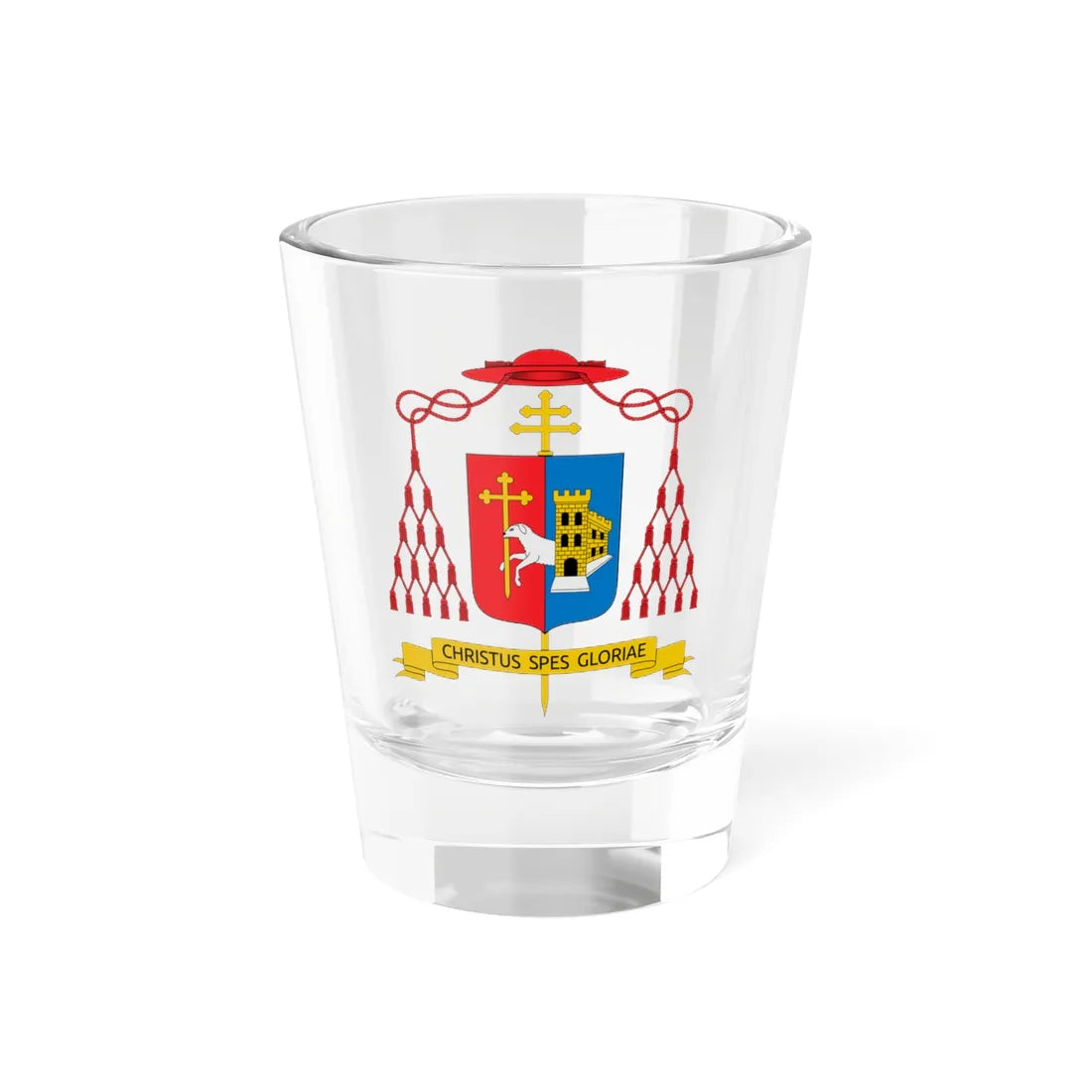 Coat of arms of Gilberto Agustoni (Switzerland) (Coat of Arms) Shot Glass 1.5oz 1.5oz - Go Mug Yourself
