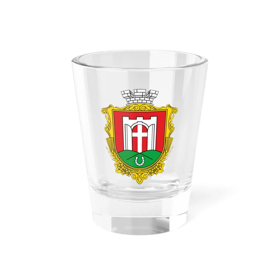 Coat of arms of Gorohiv (Ukraine) (Coat of Arms) Shot Glass 1.5oz 1.5oz - Go Mug Yourself