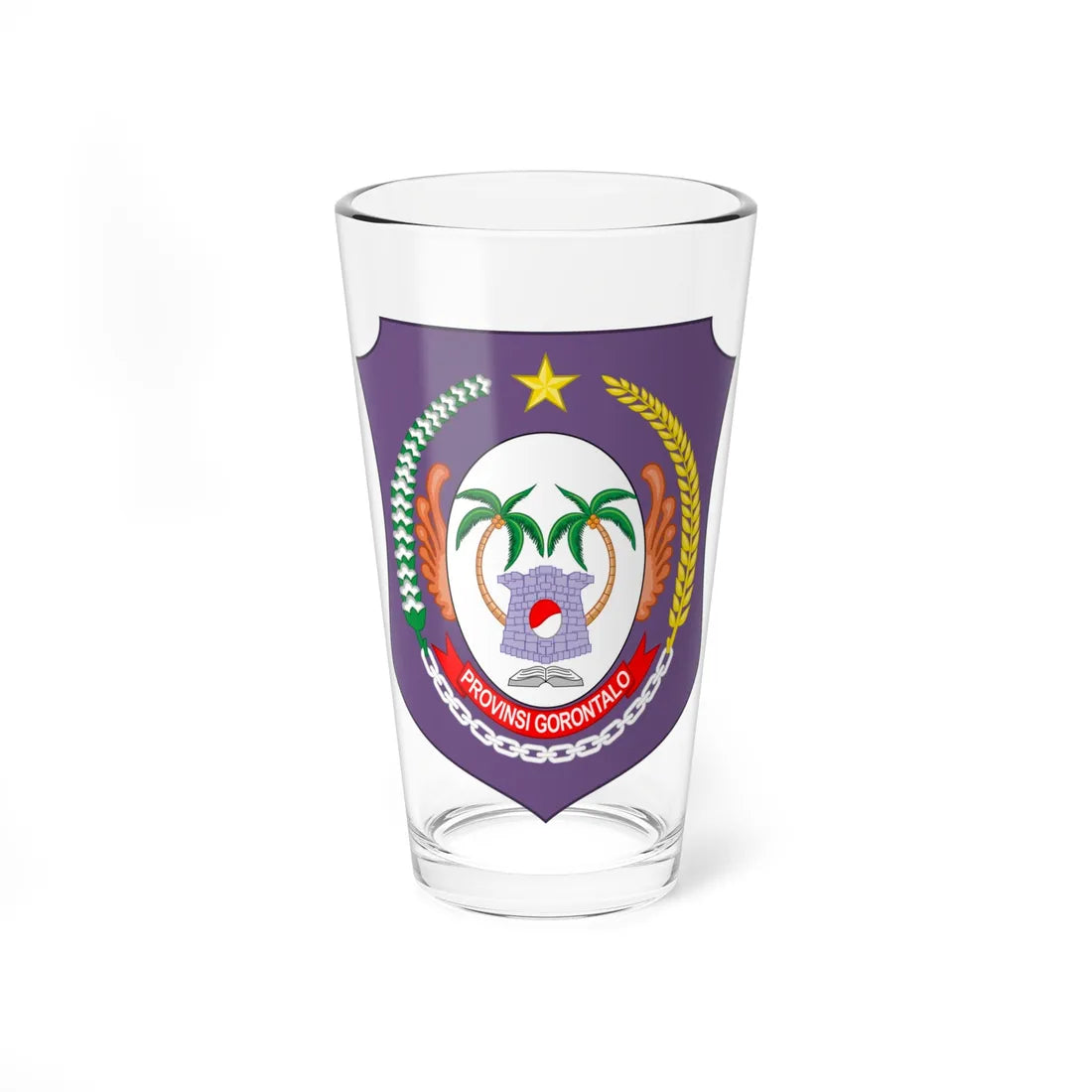 Coat of arms of Gorontalo (Indonesia) (Coat of Arms) Pint Glass 16oz 16oz - Go Mug Yourself