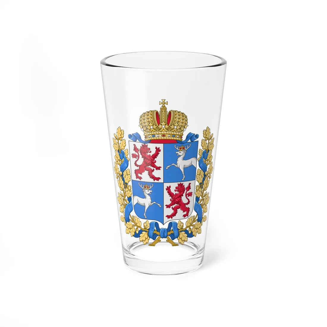 Coat of arms of Governorate of Courland (Latvia) (Coat of Arms) Pint Glass 16oz 16oz - Go Mug Yourself