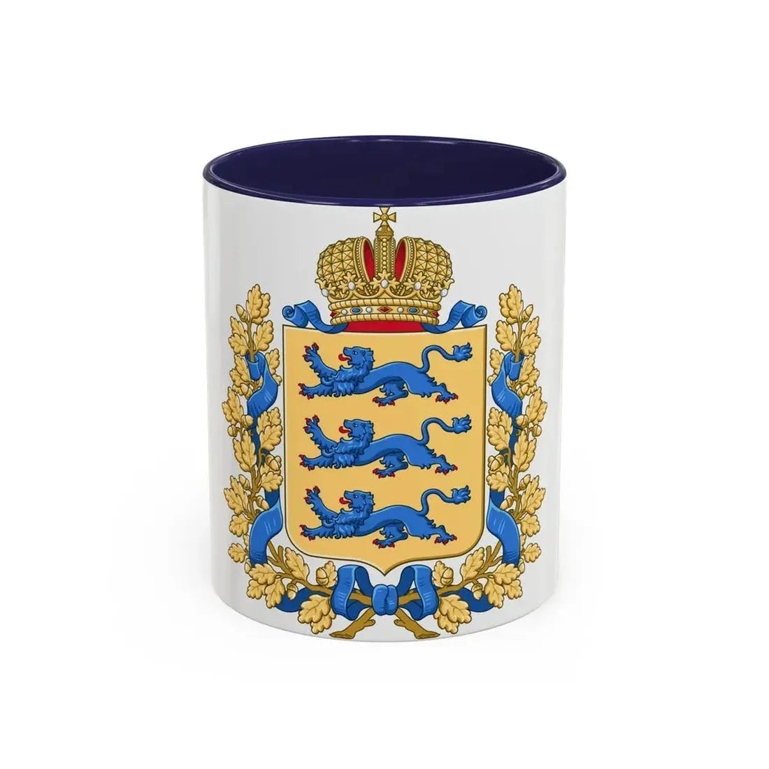 Coat of arms of Governorate of Estonia - Accent Coffee Mug 11oz Navy - Go Mug Yourself