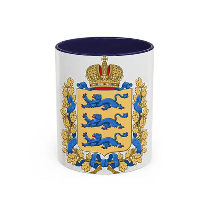 Coat of arms of Governorate of Estonia - Accent Coffee Mug 11oz Navy - Go Mug Yourself