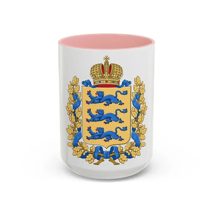 Coat of arms of Governorate of Estonia - Accent Coffee Mug 15oz Pink - Go Mug Yourself
