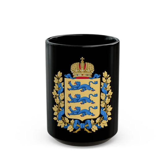 Coat of arms of Governorate of Estonia - Black Coffee Mug-15oz-Go Mug Yourself