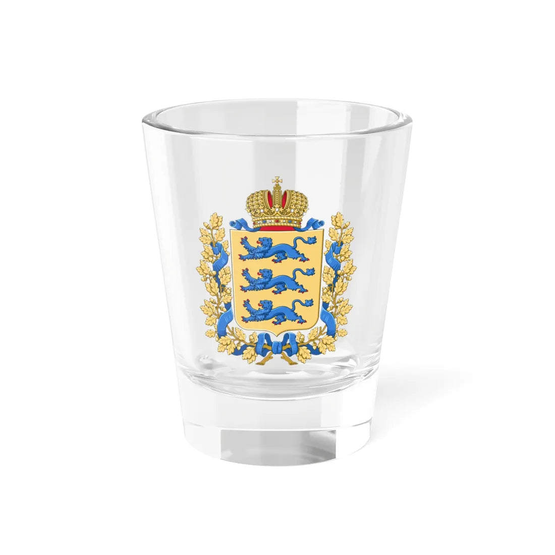 Coat of arms of Governorate of Estonia (Estonia) (Coat of Arms) Shot Glass 1.5oz 1.5oz - Go Mug Yourself