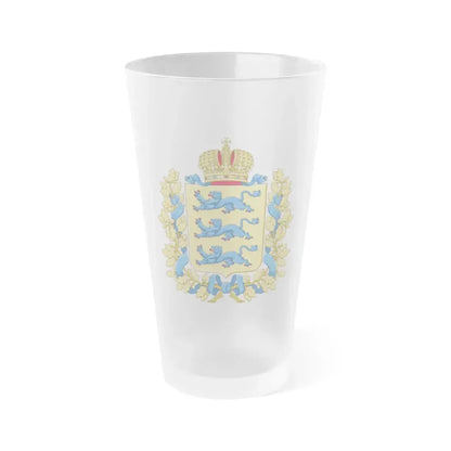 Coat of arms of Governorate of Estonia - Frosted Pint Glass 16oz 16oz Frosted - Go Mug Yourself