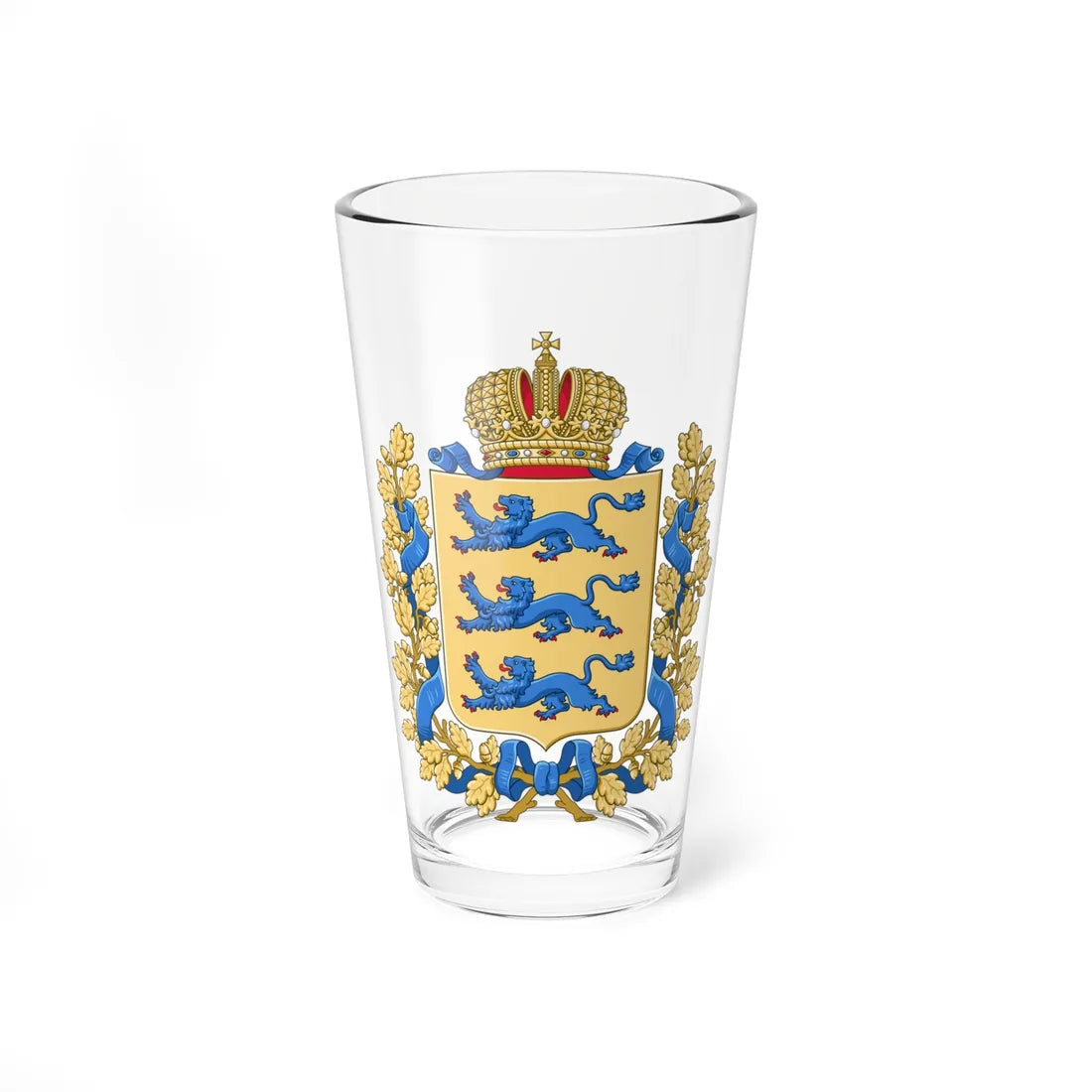 Coat of arms of Governorate of Estonia (Russia) (Coat of Arms) Pint Glass 16oz 16oz - Go Mug Yourself