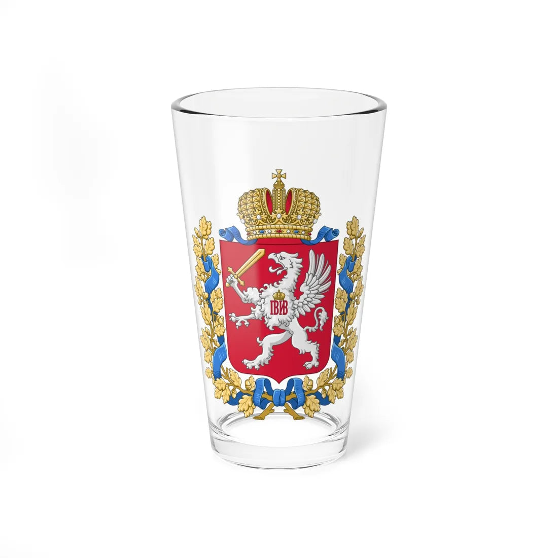 Coat of arms of Governorate of Livonia (Latvia) (Coat of Arms) Pint Glass 16oz 16oz - Go Mug Yourself