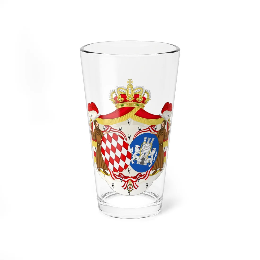 Coat of Arms of Grace Princess of Monaco (Monaco) (Coat of Arms) Pint Glass 16oz 16oz - Go Mug Yourself