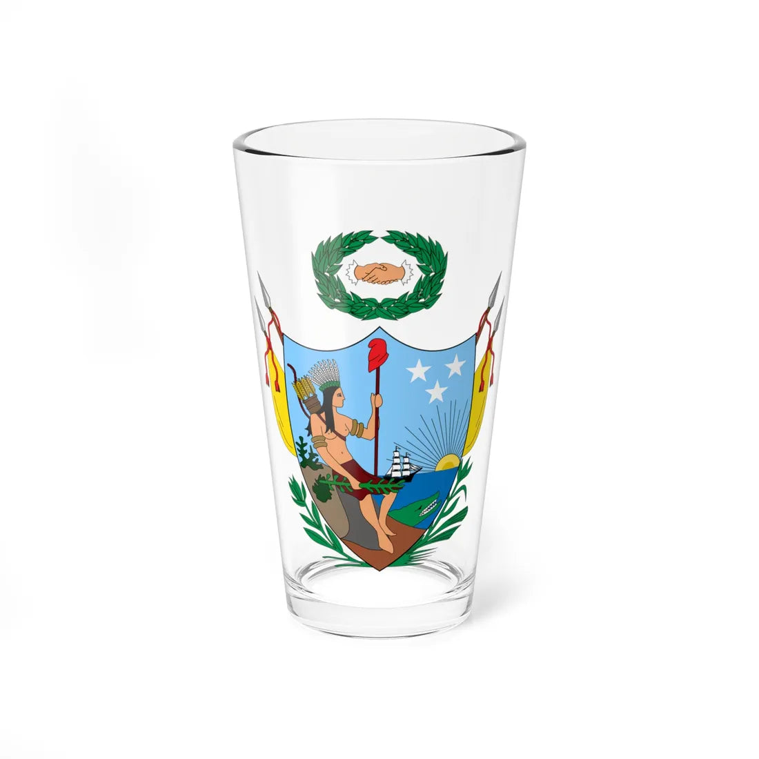 Coat of arms of Gran Colombia 1819 (Colombia) (Coat of Arms) Pint Glass 16oz 16oz - Go Mug Yourself