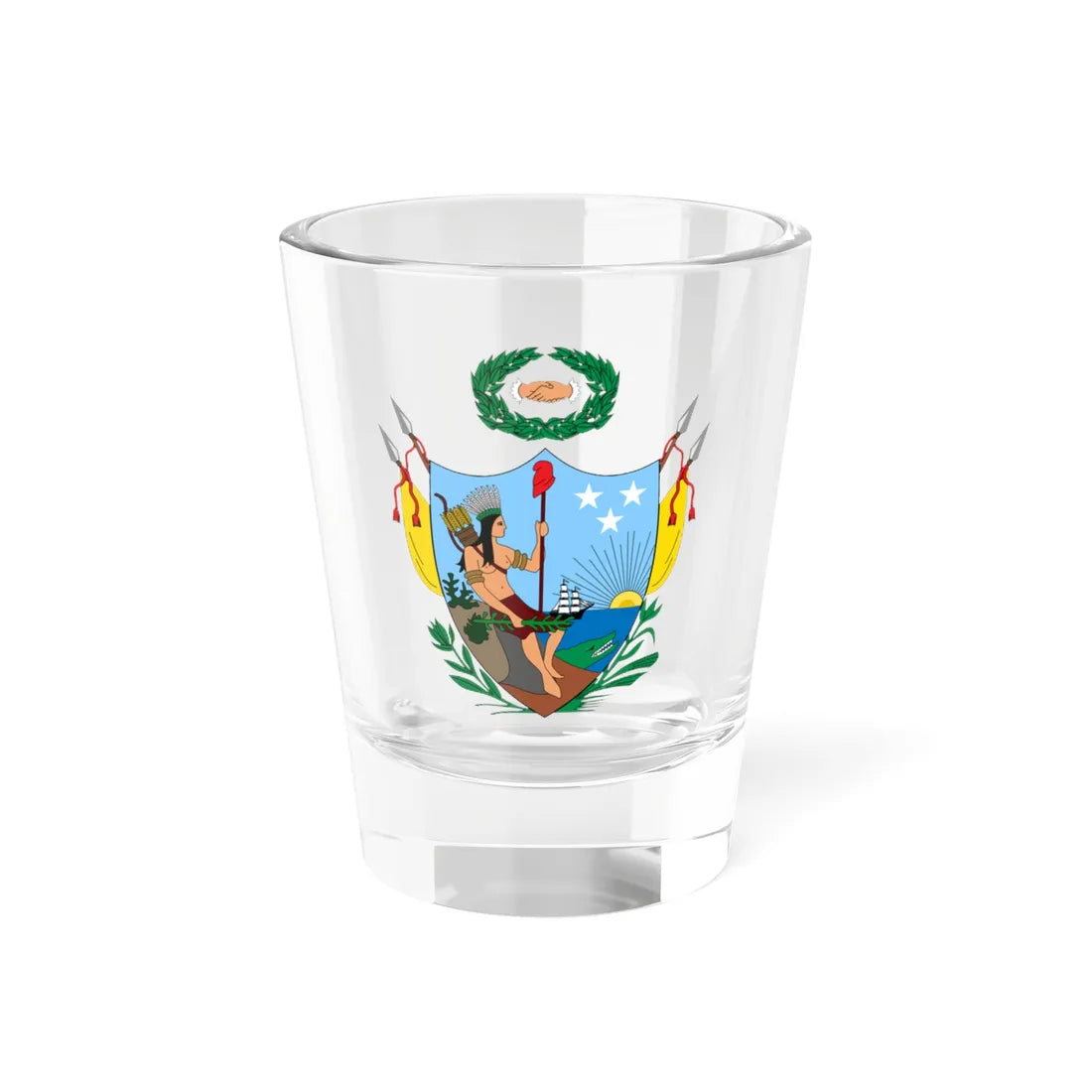 Coat of arms of Gran Colombia 1819 (Colombia) (Coat of Arms) Shot Glass 1.5oz 1.5oz - Go Mug Yourself