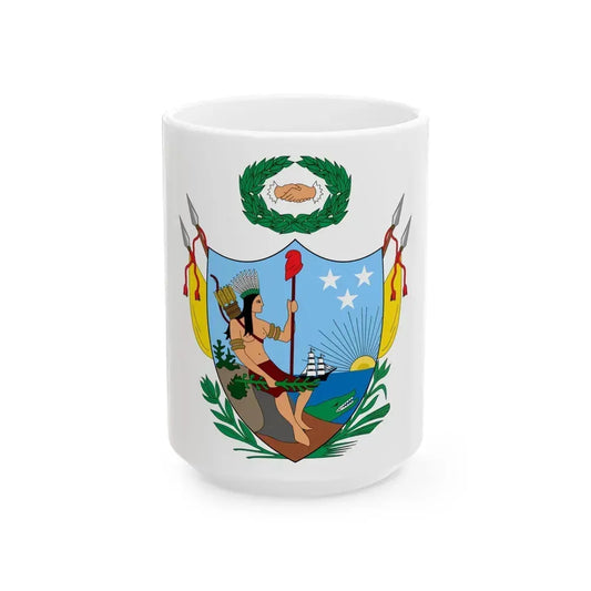 Coat of arms of Gran Colombia (1819) - White Coffee Mug 15oz - Go Mug Yourself