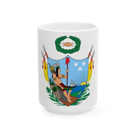 Coat of arms of Gran Colombia (1819) - White Coffee Mug 15oz - Go Mug Yourself