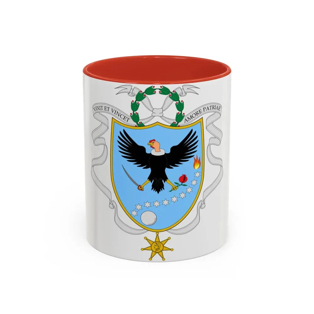 Coat of arms of Gran Colombia (1820) - Accent Coffee Mug 11oz Red - Go Mug Yourself